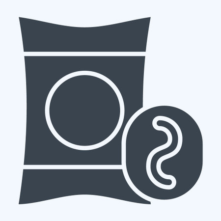 Icon Potatoships. related to Fast Food symbol. glyph style. simple design editable. simple illustrationのイラスト素材