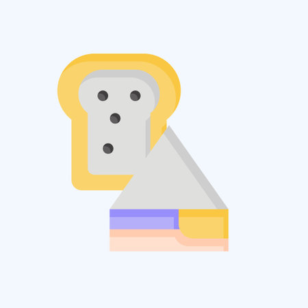 Icon Sandwich. related to Fast Food symbol. flat style. simple design editable. simple illustrationのイラスト素材