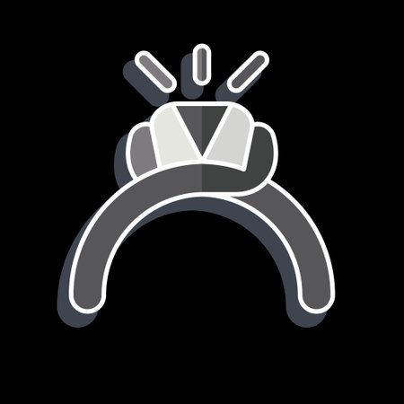 Icon Ring. related to Jewelry symbol. glossy style. simple design editable. simple illustrationのイラスト素材