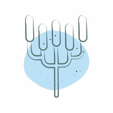 Icon Candelabra Tree. related to Kenya symbol. Color Spot Style. simple design editable. simple illustrationのイラスト素材