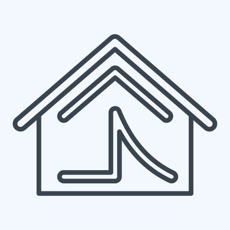 Icon Camping Tent. related to Kenya symbol. line style. simple design editable. simple illustrationのイラスト素材