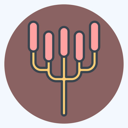 Icon Candelabra Tree. related to Kenya symbol. color mate style. simple design editable. simple illustrationのイラスト素材