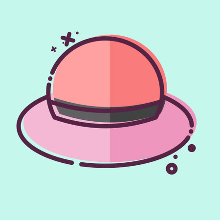 Icon Hat. related to Kenya symbol. MBE style. simple design editable. simple illustrationのイラスト素材