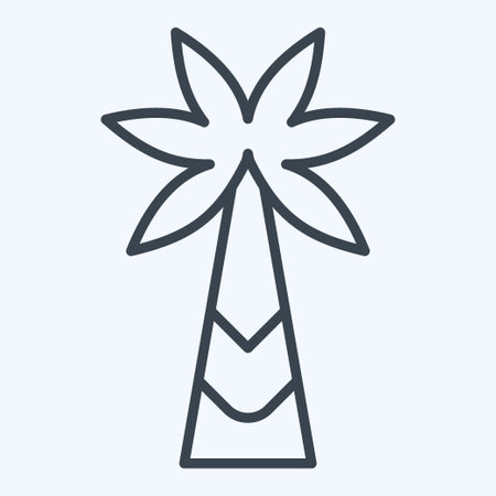 Icon Palm Tree. related to Kenya symbol. line style. simple design editable. simple illustrationのイラスト素材