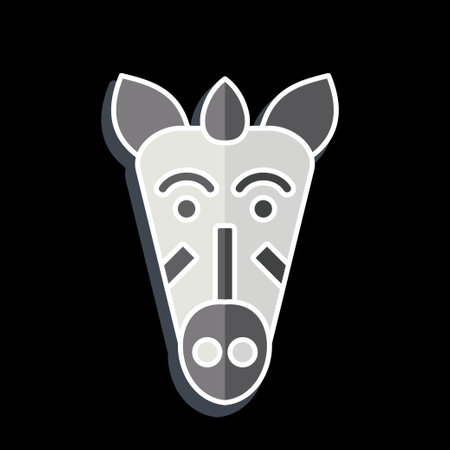 Icon Zebra. related to Kenya symbol. glossy style. simple design editable. simple illustrationのイラスト素材