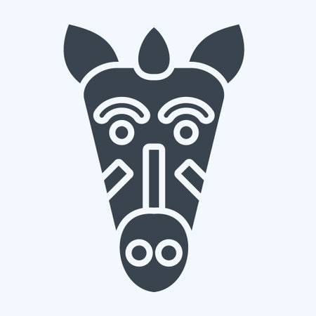 Icon Zebra. related to Kenya symbol. glyph style. simple design editable. simple illustrationのイラスト素材