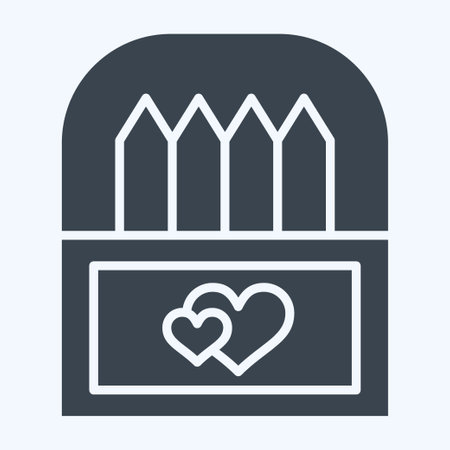 Icon Crayons. related to Kindergarten symbol. glyph style. simple design editable. simple illustrationのイラスト素材