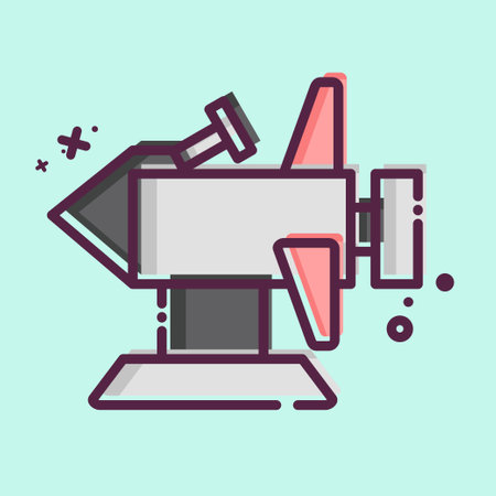 Icon Rocket. related to Kindergarten symbol. MBE style. simple design editable. simple illustrationのイラスト素材