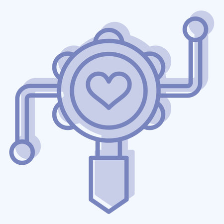 Icon Ratlle. related to Kindergarten symbol. two tone style. simple design editable. simple illustrationのイラスト素材