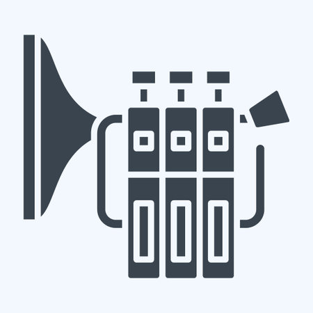 Icon Trumpet. related to Kindergarten symbol. glyph style. simple design editable. simple illustrationのイラスト素材