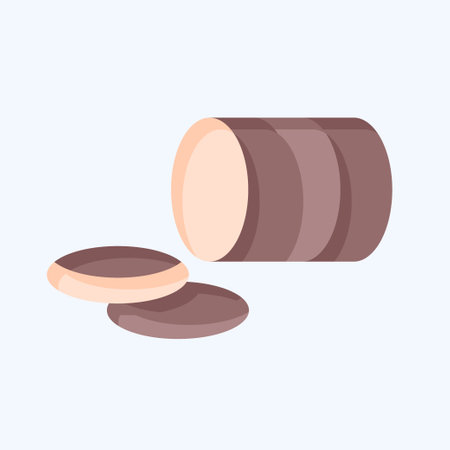 Icon Bacon. related to Picnic symbol. flat style. simple design editable. simple illustrationのイラスト素材