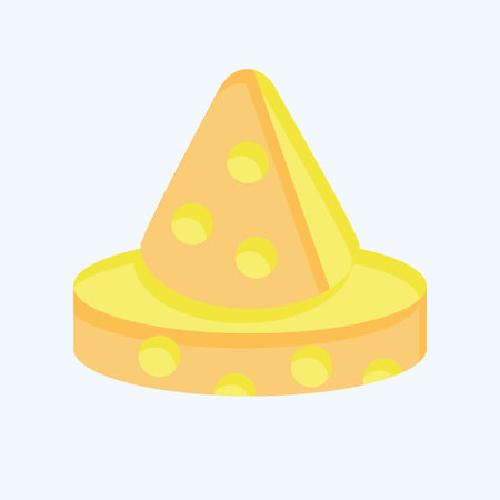Icon Cheese. related to Picnic symbol. flat style. simple design editable. simple illustrationのイラスト素材
