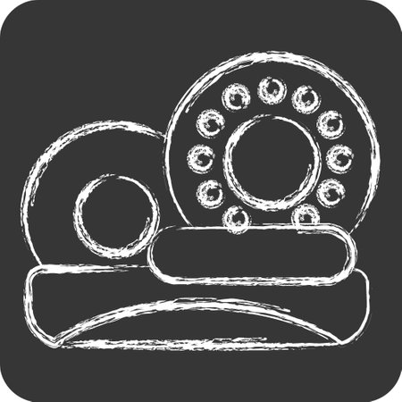 Icon Donut. related to Picnic symbol. chalk Style. simple design editable. simple illustrationのイラスト素材