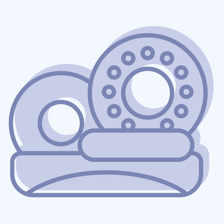 Icon Donut. related to Picnic symbol. two tone style. simple design editable. simple illustrationのイラスト素材