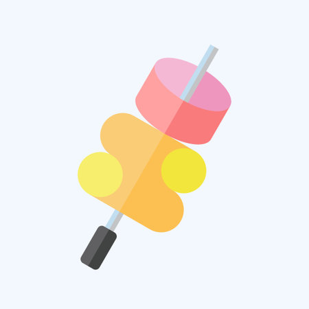 Icon Marshmallow. related to Picnic symbol. flat style. simple design editable. simple illustrationのイラスト素材