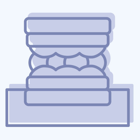 Icon Sandwich. related to Picnic symbol. two tone style. simple design editable. simple illustrationのイラスト素材