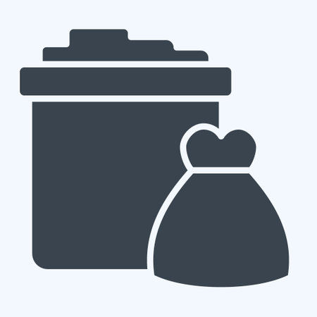 Icon Trash. related to Picnic symbol. glyph style. simple design editable. simple illustrationのイラスト素材