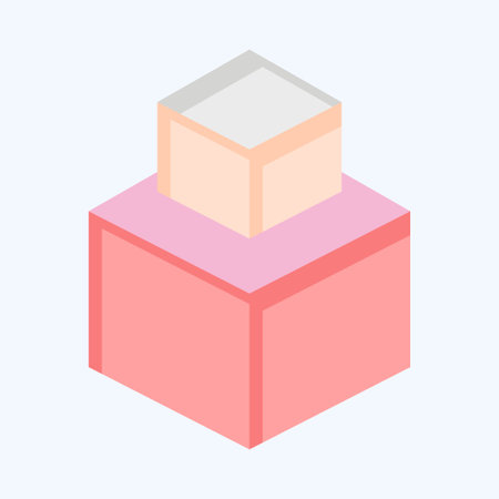 Icon 3D Modeling. related to Creative Concept symbol. flat style. simple design editable. simple illustrationのイラスト素材