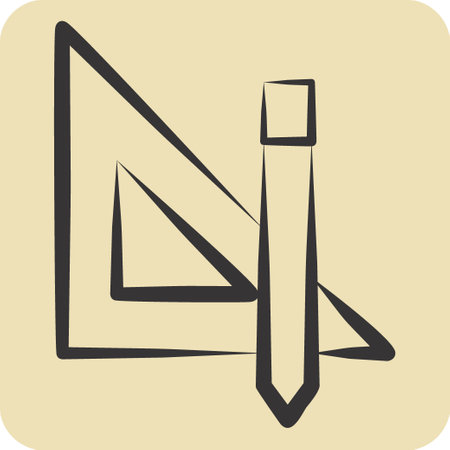 Icon Designer Tools. related to Creative Concept symbol. hand drawn style. simple design editable. simple illustrationのイラスト素材