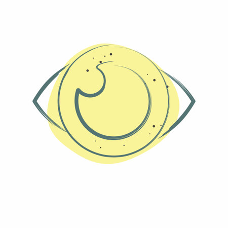 Icon Eye Catching Design. related to Creative Concept symbol. Color Spot Style. simple design editable. simple illustrationのイラスト素材
