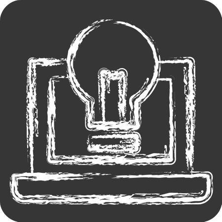 Icon Presentation. related to Creative Concept symbol. chalk Style. simple design editable. simple illustrationのイラスト素材