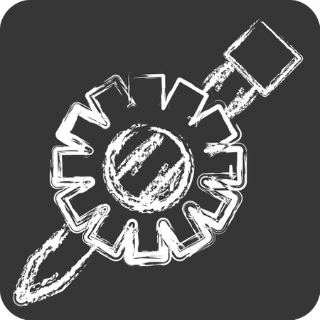 Icon Tech Resource. related to Creative Concept symbol. chalk Style. simple design editable. simple illustrationのイラスト素材