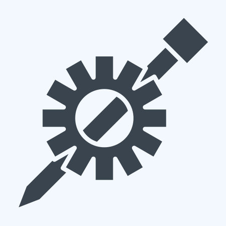 Icon Tech Resource. related to Creative Concept symbol. glyph style. simple design editable. simple illustrationのイラスト素材