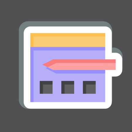 Sticker Website Design. related to Creative Concept symbol. simple design editable. simple illustrationのイラスト素材