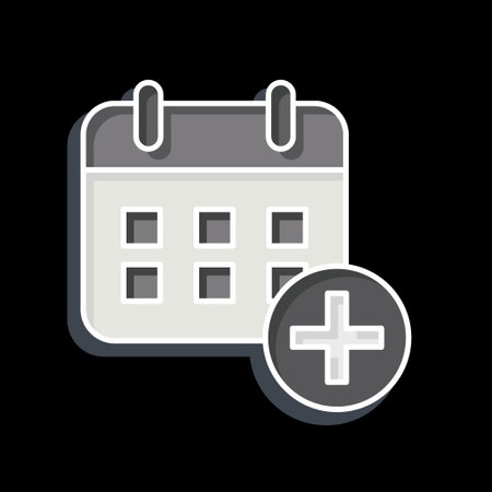 Icon Annual Checkup. related to Medical symbol. glossy style. simple design editable. simple illustrationのイラスト素材