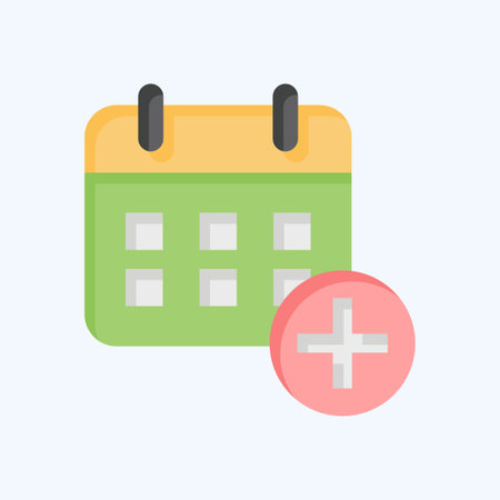 Icon Annual Checkup. related to Medical symbol. flat style. simple design editable. simple illustrationのイラスト素材