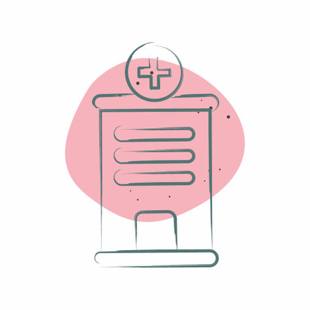 Icon Hospital. related to Medical symbol. Color Spot Style. simple design editable. simple illustrationのイラスト素材