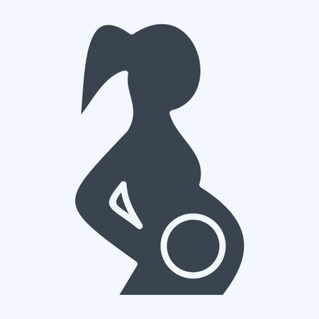 Icon Pregnant. related to Medical symbol. glyph style. simple design editable. simple illustrationのイラスト素材
