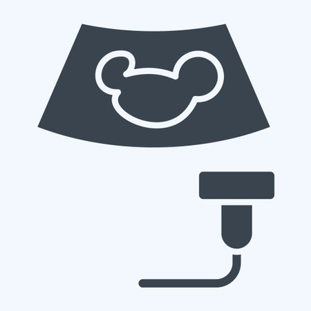 Icon Ultrasound. related to Medical symbol. glyph style. simple design editable. simple illustrationのイラスト素材
