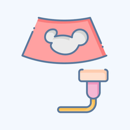 Icon Ultrasound. related to Medical symbol. doodle style. simple design editable. simple illustrationのイラスト素材