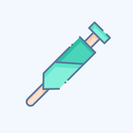 Icon Vaccination. related to Medical symbol. doodle style. simple design editable. simple illustrationのイラスト素材