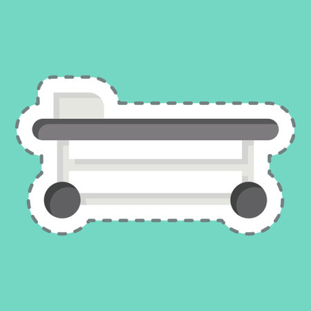 Sticker line cut Operating Room. related to Medical symbol. simple design editable. simple illustrationのイラスト素材