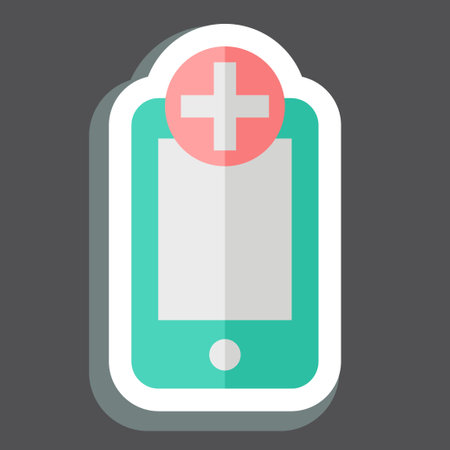Sticker Medical App. related to Medical symbol. simple design editable. simple illustrationのイラスト素材