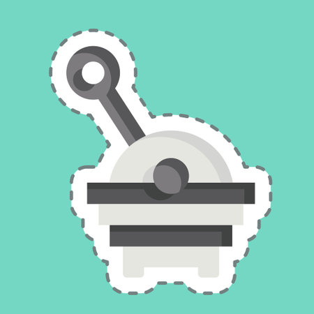 Sticker line cut Bucket. related to Kindergarten symbol. simple design editable. simple illustrationのイラスト素材