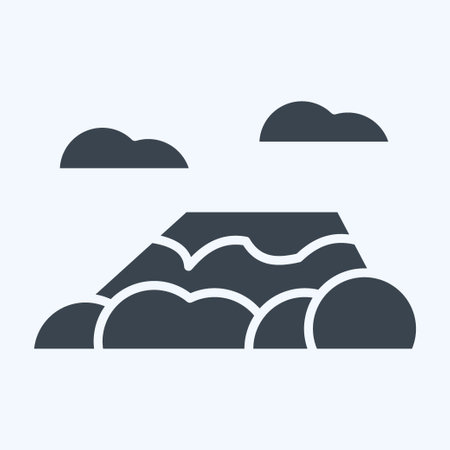 Icon Mount kilimanjaro. related to Kenya symbol. glyph style. simple design editable. simple illustrationのイラスト素材