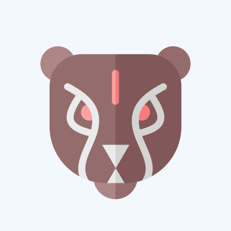 Icon Puma. related to Kenya symbol. flat style. simple design editable. simple illustrationのイラスト素材