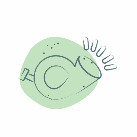 Icon Horn. related to Post Office symbol. Color Spot Style. simple design editable. simple illustrationのイラスト素材