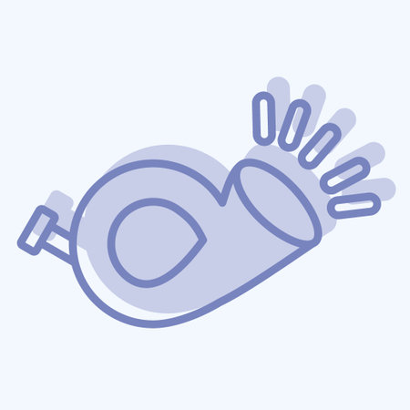 Icon Horn. related to Post Office symbol. two tone style. simple design editable. simple illustrationのイラスト素材