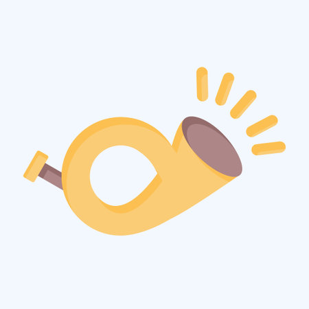 Icon Horn. related to Post Office symbol. flat style. simple design editable. simple illustrationのイラスト素材
