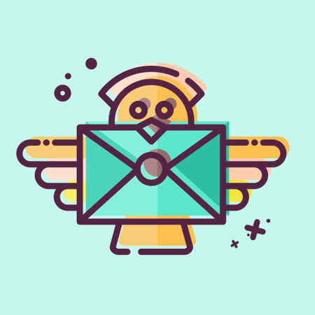 Icon Letter. related to Post Office symbol. MBE style. simple design editable. simple illustrationのイラスト素材