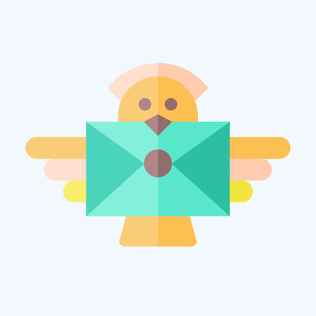 Icon Letter. related to Post Office symbol. flat style. simple design editable. simple illustrationのイラスト素材