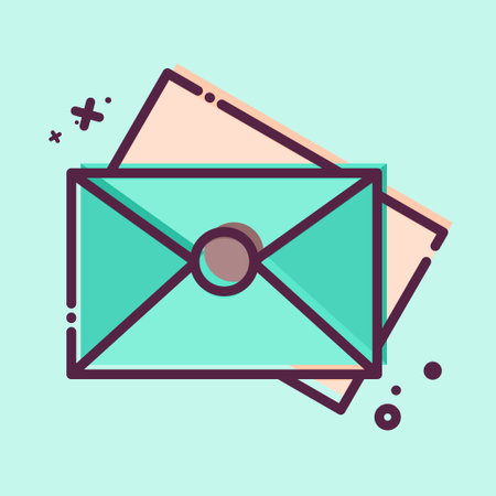 Icon Post. related to Post Office symbol. MBE style. simple design editable. simple illustrationのイラスト素材