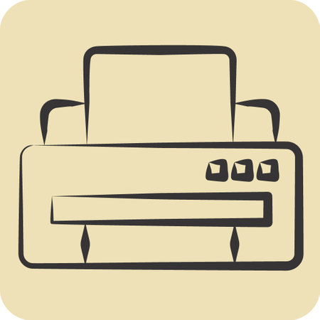 Icon Printing. related to Post Office symbol. hand drawn style. simple design editable. simple...