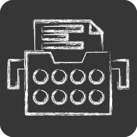 Icon Typewriters. related to Post Office symbol. chalk Style. simple design editable. simple illustrationのイラスト素材