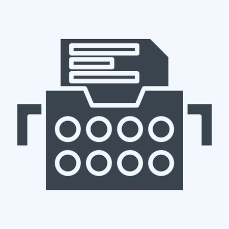 Icon Typewriters. related to Post Office symbol. glyph style. simple design editable. simple illustrationのイラスト素材