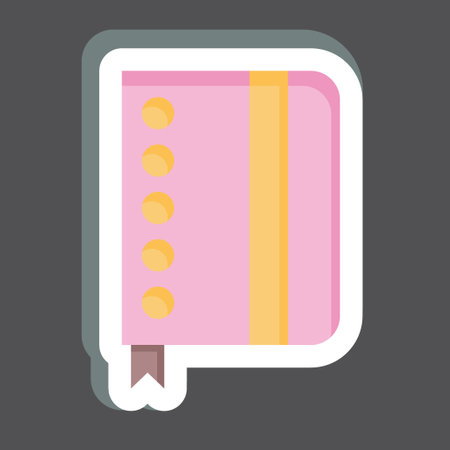 Sticker Notebook. related to Post Office symbol. simple design editable. simple illustrationのイラスト素材